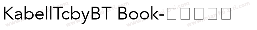 KabellTcbyBT Book字体转换